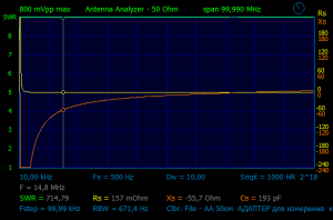 АА   180 пик  КСО -1  14 мгц  55.7 ом , по  расч 59.7 ом.png